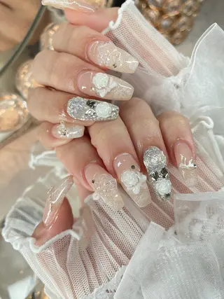 ネイル 23時まで❤︎韓国、 ワンホンネイルのネイルデザイン