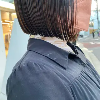 ショート カラー センターパート/ 暖色カラーayuのヘアスタイル