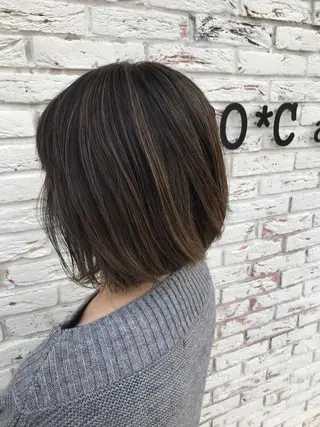 ミディアム カラー [髪質改善] 北生駒 店長/古居聖理のヘアスタイル