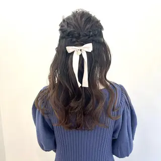 セミロング ヘアアレンジ HIROKO / 透明感暖色カラー🎀のヘアスタイル