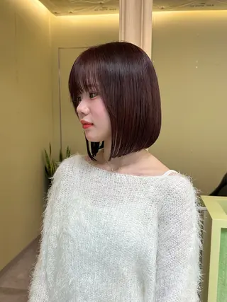 ショート ボブ/ぱつっとボブ/ 谷口 海星のヘアスタイル