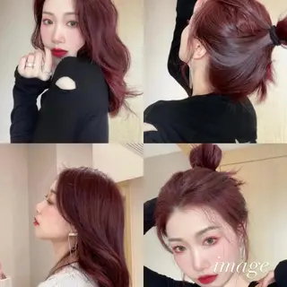 ロング カラー ブリーチなしWカラー 🎀韓国ヘア/amiのヘアスタイル