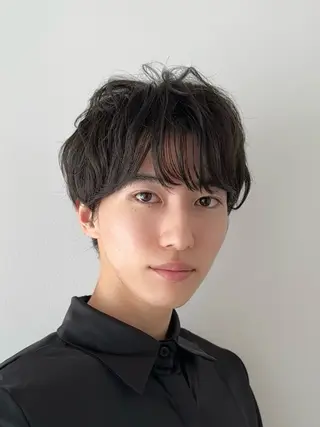 ミディアム パーマ メンズ メンズパーマ/ メンズカット/平木のヘアスタイル