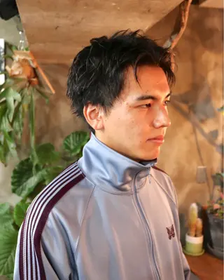 ショート メンズ 木村陸弥 似合わせ 透明感カラー🌿のヘアスタイル