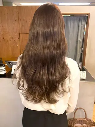 ロング カラー パーマ ヘアアレンジ メンズ キッズ ネイル マツエク・マツパ アイブロウ EMANON梅田店所属・前川 朋香のヘアスタイル