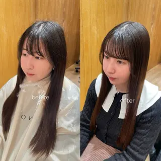 ロング パーマ 縮毛矯正/レイヤー /ひかる🌙のヘアスタイル