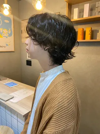 ミディアム パーマ メンズ nely所属・kouyo パーマ/ウルフカットのヘアスタイル