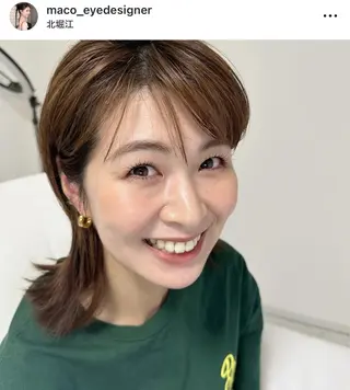 マツエク・マツパ MAUMU eyelash&eyebrow salon所属・𝙈𝙖𝙠𝙤 ꨄ 束感まつ毛 ꨄ北堀江のマツエク・マツパデザイン