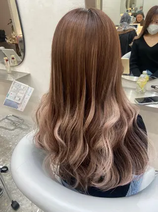 ロング カラー 新宿/韓国ヘア 中明度カラー/かやのヘアスタイル