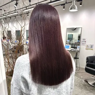 セミロング カラー 髪質改善ストレート /暖色カラー🎀🪞のヘアスタイル