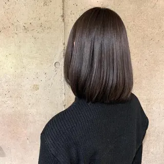 ミディアム カラー 二宮 早智子のヘアスタイル