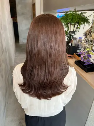 セミロング カラー Salon de  COCO所属・Yuka /ツヤカラー✨のヘアスタイル