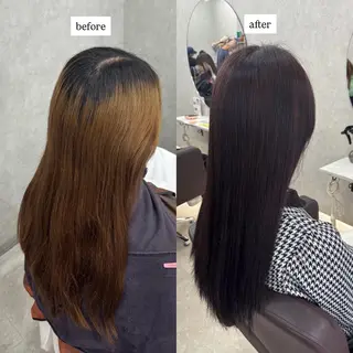 ロング カラー 倉澤 愛理のヘアスタイル