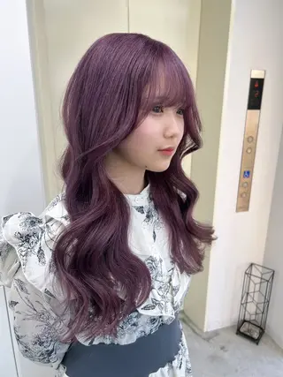 ロング maya レイヤーカットのヘアスタイル