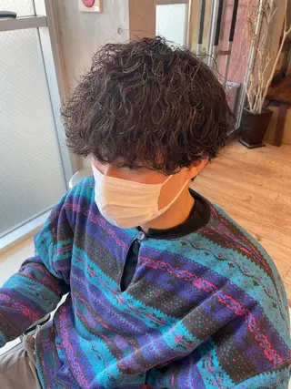 パーマ ヘアアレンジ メンズ ショートヘア原宿 fifth コシのヘアスタイル