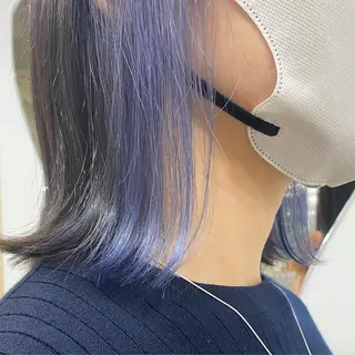 ミディアム 茜璃/ブリーチカラー /レイヤーカットのヘアスタイル