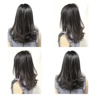 セミロング カラー KIZU 髪質改善 怪談を語る美容師のヘアスタイル