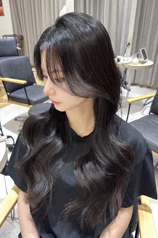 ロング カラー レイヤーカット❤︎ 韓国ヘア❤︎YUKAのヘアスタイル
