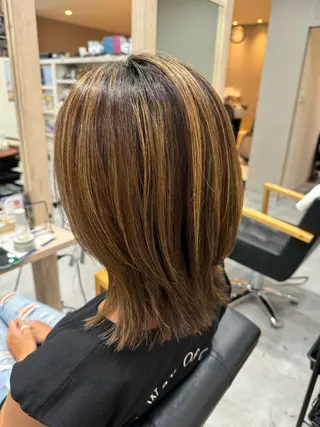 ミディアム 永田 まどかのヘアスタイル