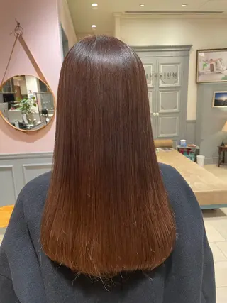 ロング カットモデル ヨネダのヘアスタイル