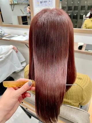 ミディアム カラー 舟橋 瑞稀のヘアスタイル