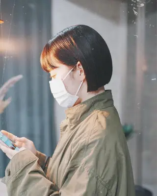 ショート カラー ボブパーマコテ巻き風 パーマNo1深江秀平のヘアスタイル