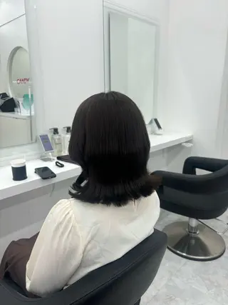 セミロング カラー 🤍レイヤー/顔周り /hirari🤍のヘアスタイル