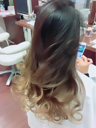 カラー ブリーチ毛縮毛矯正 👑山口のヘアスタイル