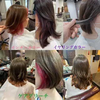 ミディアム カラー ヘアアレンジ キッズ 五反田　美容院☆張 明星☆韓国ヘアのヘアスタイル