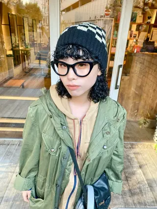 ミディアム パーマ BELLA阿部野 TOMOMIのヘアスタイル