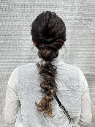 ヘアアレンジ カラー ロング LIP 大阪本店 エクステ 堀谷和孝のヘアスタイル