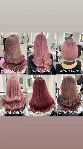 ロング カラー 大阪ケアブリーチ/ ミルクティーベージュのヘアスタイル