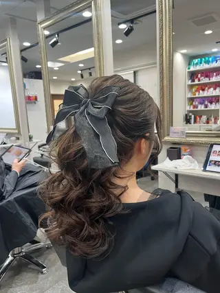 ロング ヘアアレンジ 籾木 美優のヘアスタイル