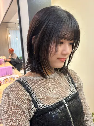 ミディアム hub hair レイヤー/透明感のヘアスタイル