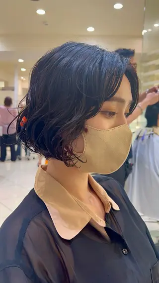 パーマ ぷつっとボブ/ 似合わせ🥀原ちひろのヘアスタイル