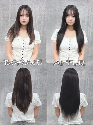 ロング カラー ヘアアレンジ LIP 大阪本店 エクステ 堀谷和孝のヘアスタイル