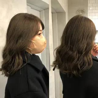 セミロング カラー 佐野 えり奈のヘアスタイル