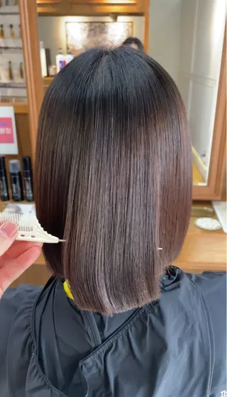 ミディアム Charmant【シェルマン】所属・髪質改善ストレート 高槻/艶髪/ʀᴇɪのヘアスタイル