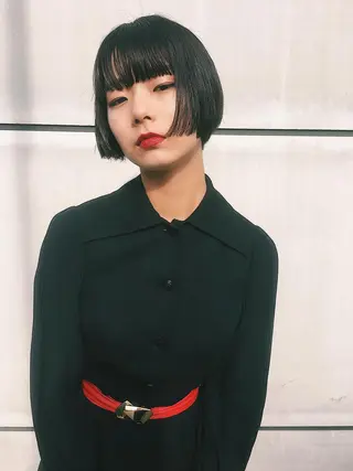 ショート レイヤーカット/ パーマ/鎌田実奈歩のヘアスタイル