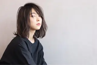 ミディアム カラー パーマ ボブ/ショート/ 白髪染め/メンズ葛西のヘアスタイル