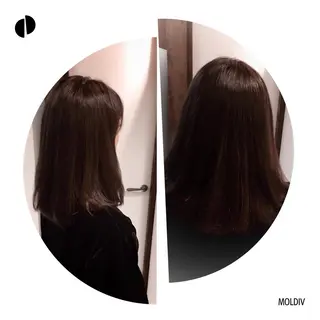 ミディアム セミロング カラー ✨縮毛矯正✨髪質改善 ナカシマ ユミのヘアスタイル