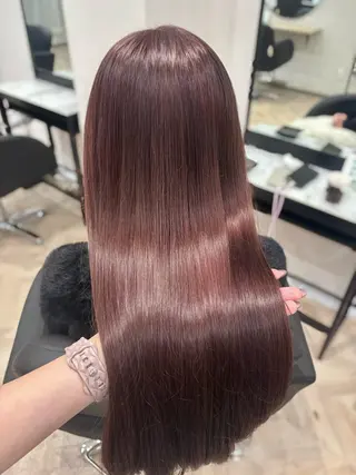 ロング カラー 𝒎𝒐𝒆🩰 名駅/ヘアメ/暖色♡のヘアスタイル