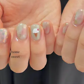 ショート ショートネイル. Home sweetのネイルデザイン