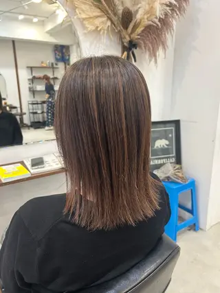 ミディアム カラー 透明感カラー🪽 mioのヘアスタイル