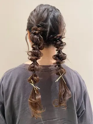 ロング ヘアアレンジ ベージュ/アレンジ /横浜/杉本千夏のヘアスタイル