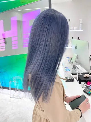 ロング カラー 🤍💕ブリーチカラ ーAyaka💕🤍のヘアスタイル