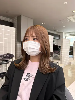 カラー 透明感ベージュ🤎 ナチュラルレイヤーのヘアスタイル