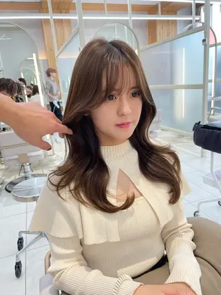 ミディアム 顔周り/透明感カラー /韓国ヘア/TAKUのヘアスタイル