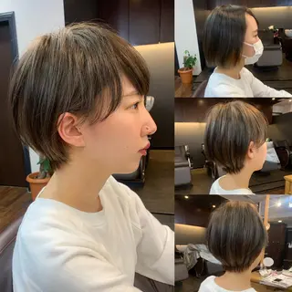 ショート 縮毛矯正/ショート/ レイヤー/畑中正敏のヘアスタイル