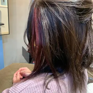 ミディアム カラー ボブ/暖色/デザイン KOYUKI⛄️のヘアスタイル